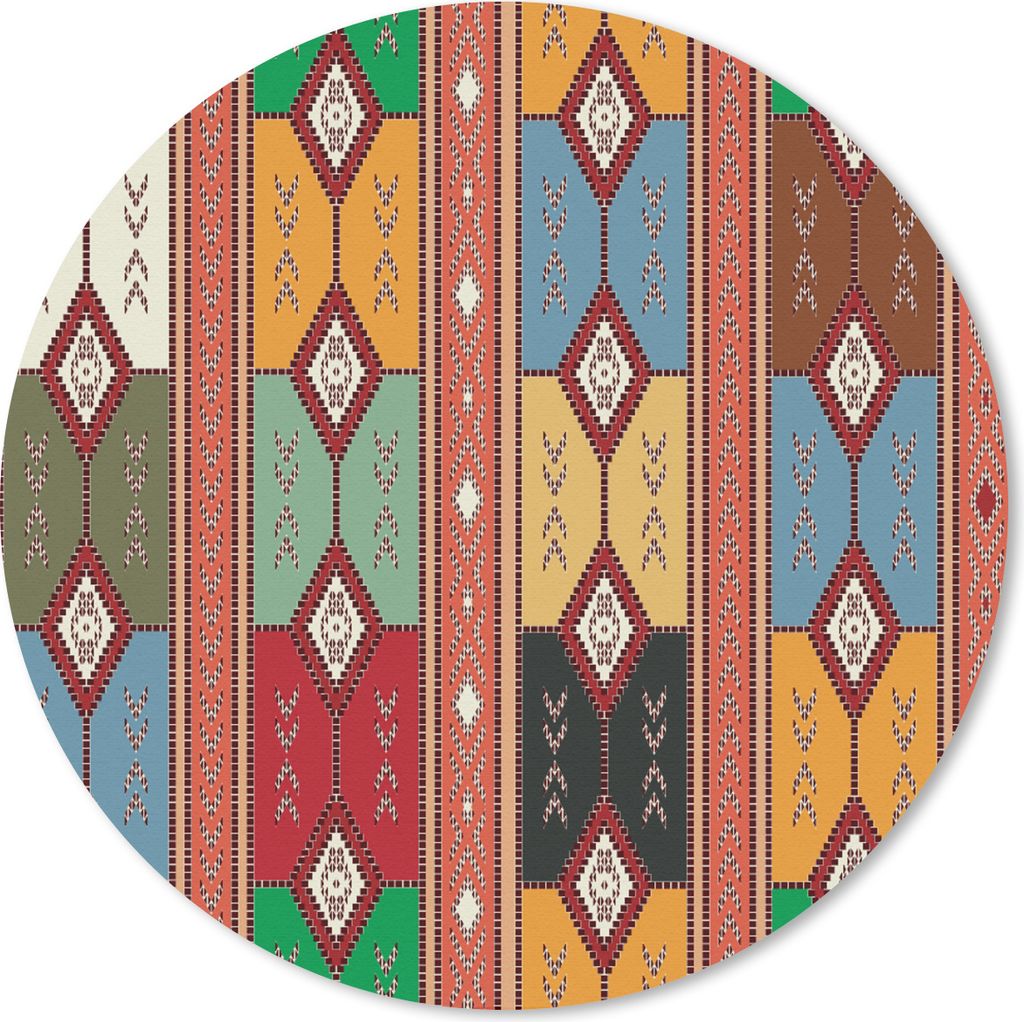 MuchoWow Mauspad Mousepad Geometrie - Muster - Südamerika 30x30 cm - Mousepads - Maus Mat - Pad - Mausunterlage - Tischunterlage - Schreibtischm...