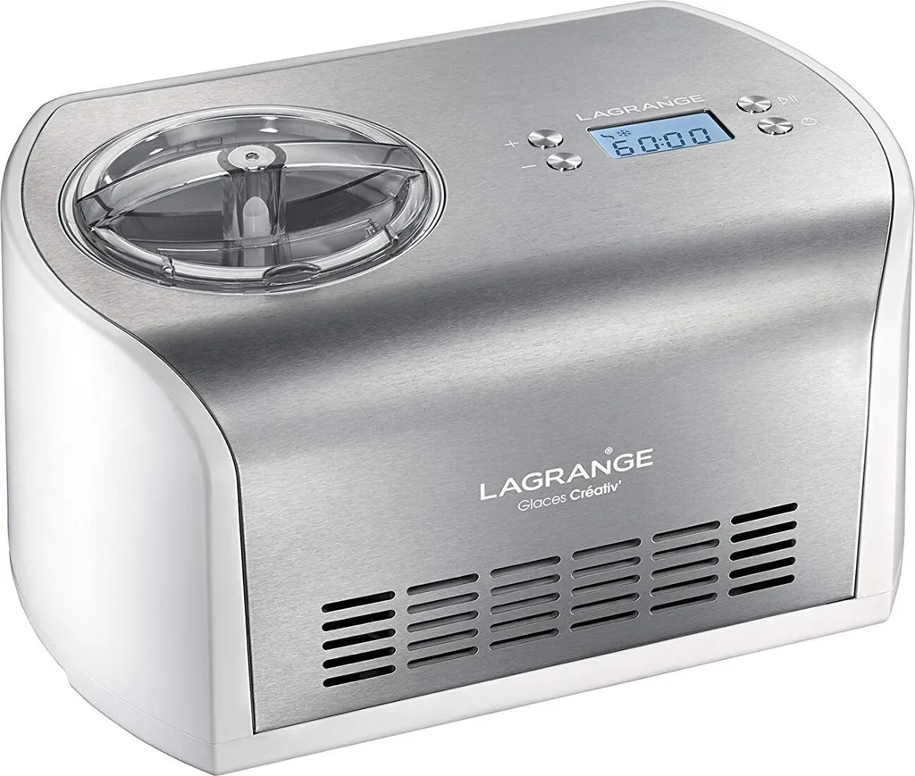 Turbine à Glace Lagrange Glaces Creativ' 1,2L 135W - Sorbetière Inox