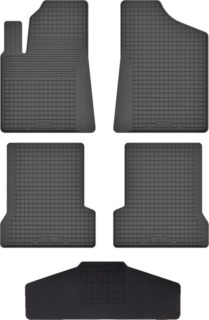 Gummi Fußmatten Set Für: Fiat Seicento (1998-2010) Gummimatten Schwarz