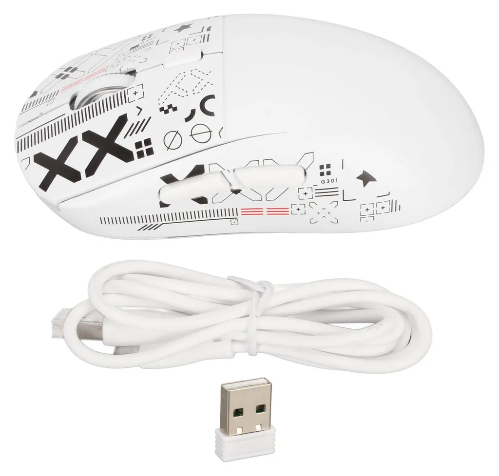 Souris sans fil 5 niveaux DPI avec batterie rechargeable et design RVB