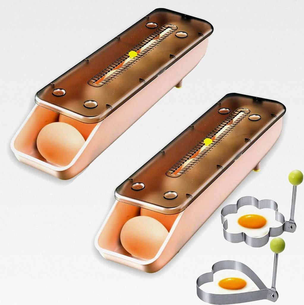 Eierbehälter für den Kühlschrank, automatisch rollender Eierspeicher mit großer Kapazität, Kunststoff-Eierspeicherbox, Eierspeicher-Eierschale...