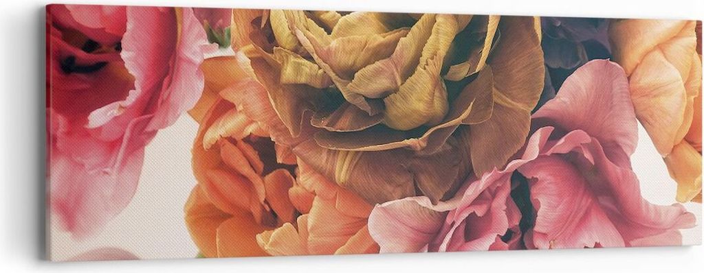 Bild auf Leinwand - Leinwandbild - Einteilig - Blumenstrauß Blumen Braut - 90x30cm - Wand Bild - Wanddeko - Wandbilder - Leinwanddruck - Bilder - ...