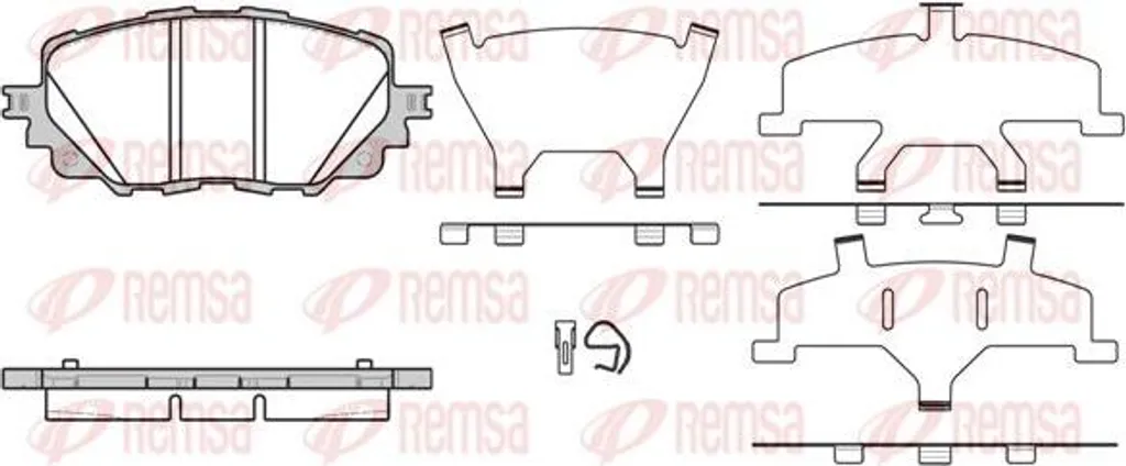 Plaquettes de Frein REMSA 1708.00 pour 124 Spider et MX-5 OE 6000615055