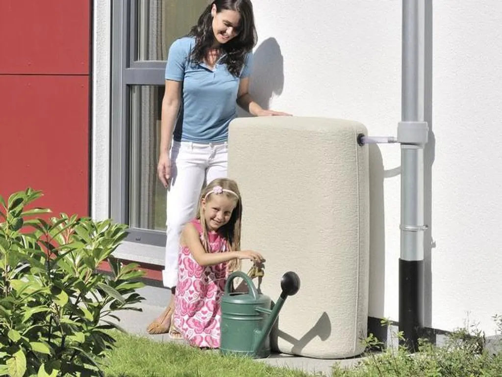 Cuve TERRA Sable 275 L avec robinet et raccord de gouttière complet