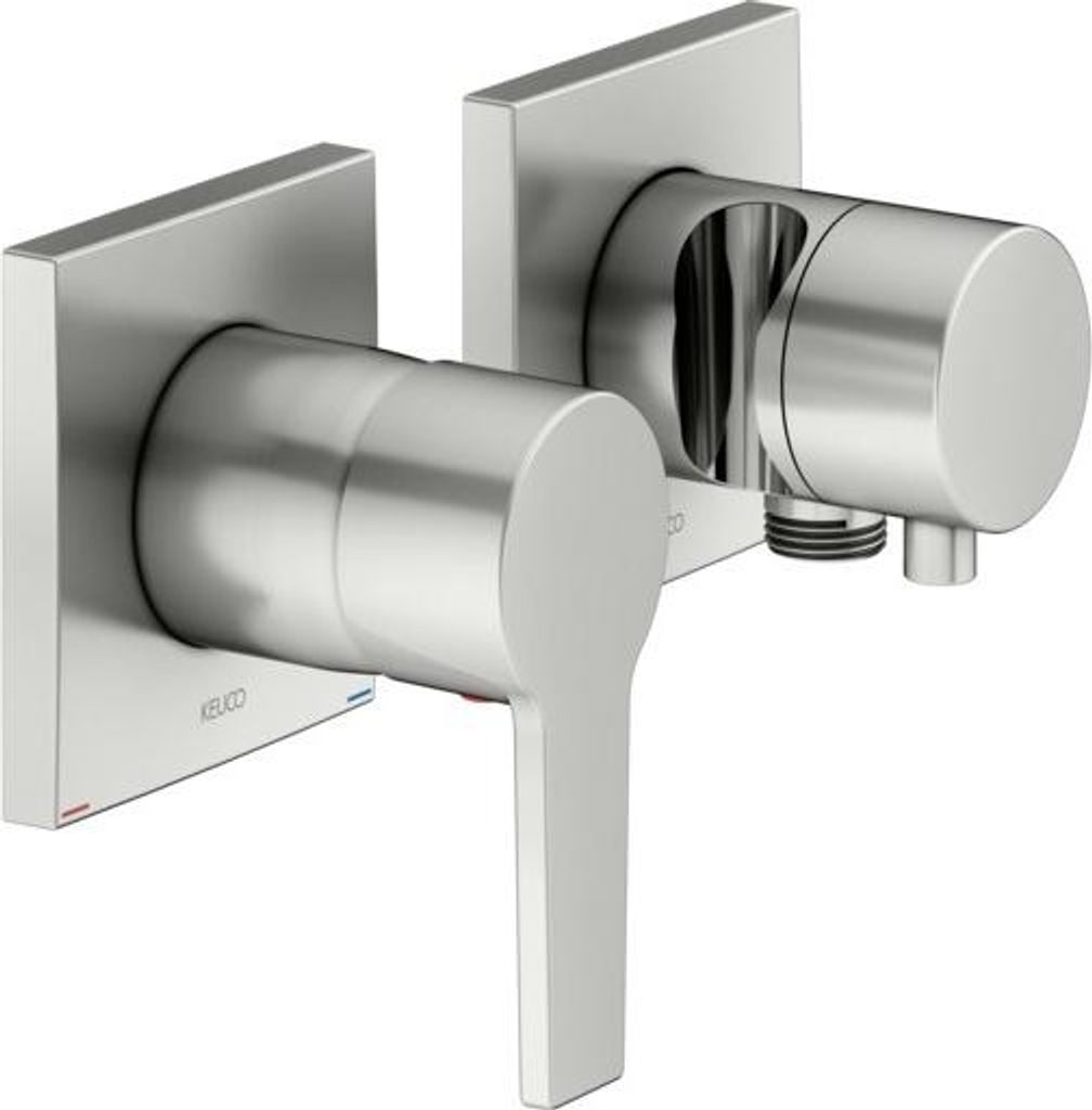 KEUCO EDITION 11 Einhebelmischer Set Unterputzmodell für 2 Verbraucher mit Schlauchanschluss und Brausehalter, 51151061222