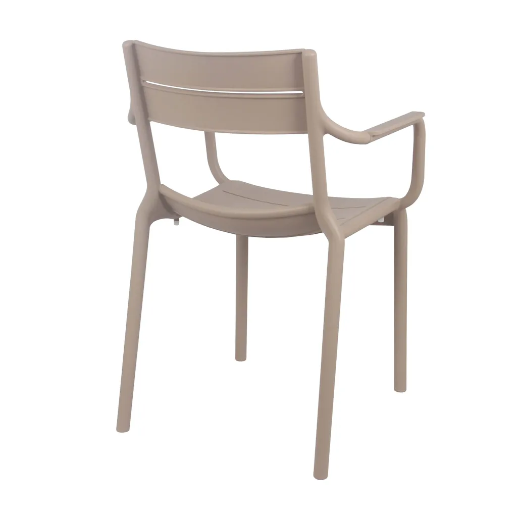 Sedia con Braccioli Paname Oviala | Plastica Beige Resistente - 6