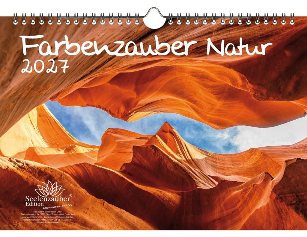 Farbenzauber Natur DIN A4 Kalender für 2027 Farben Colours - Seelenzauber