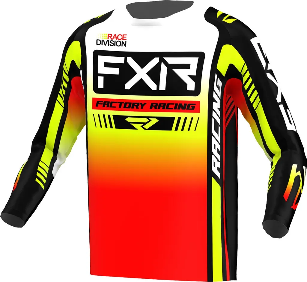 Maillot Motocross pour Compétition FXR Clutch Pro Jaune Noir XS 2023