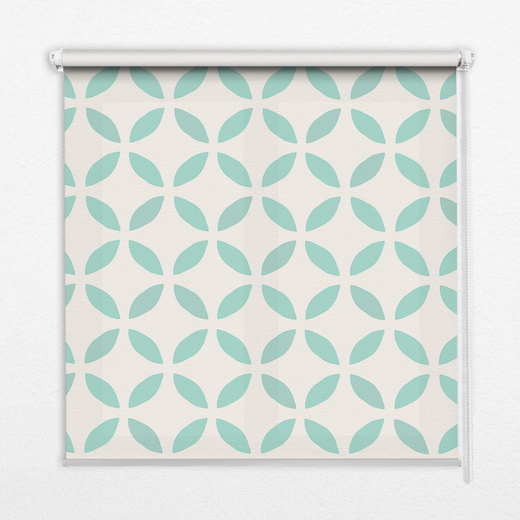 Seitenzug-Rollo Fensterrollo Jalousie - Lichtdurchlässig Springrollos - 130x180 cm - Beige Muster