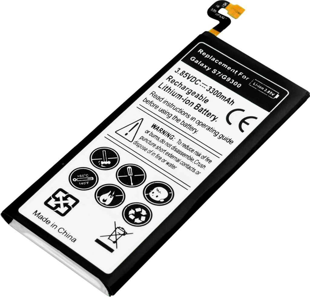 Ersatz Lithium-Batterie für Samsung Galaxy S7 SM-G9300 3300mAh 3.85V Schwarz