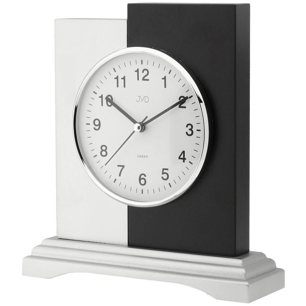 JVD HS19012.1 Tischuhr Quarz analog anthrazit ohne Ticken Produktbild 