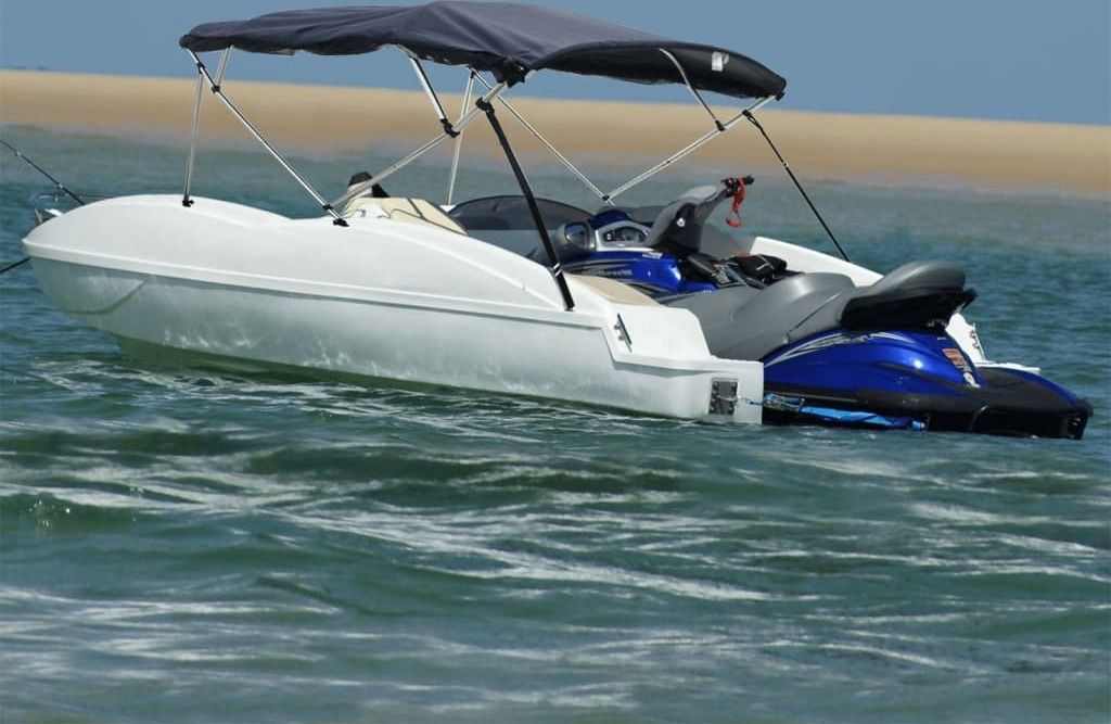 Möbel 3-Bow Bimini-Top mit Mesh-Seitenteilen 183x(170-182)x137 cm - Planen & Abdeckfolien 94844