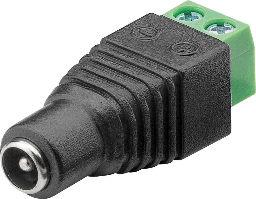 GOOBAY Terminal Block 76743, 2-pin auf DC-Buchse (5.50x2.10 mm)
