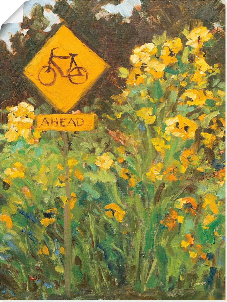 ARTland Poster Bicycle Crossing Größe: 90x120 cm