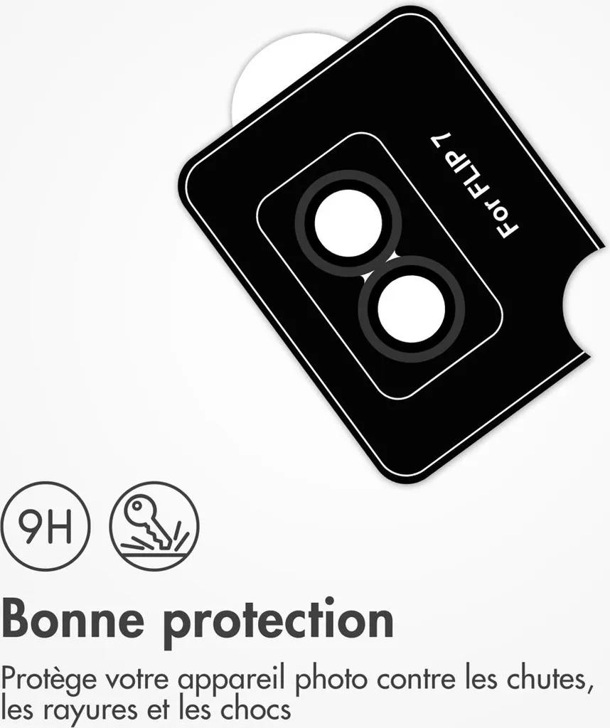 imoshion Camera Protector Glass 2 Pack per Samsung Galaxy Z Flip 7 - Nero - 9