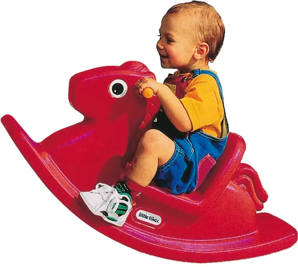 Cheval à bascule rouge Little Tikes pour l'éveil moteur de bébé