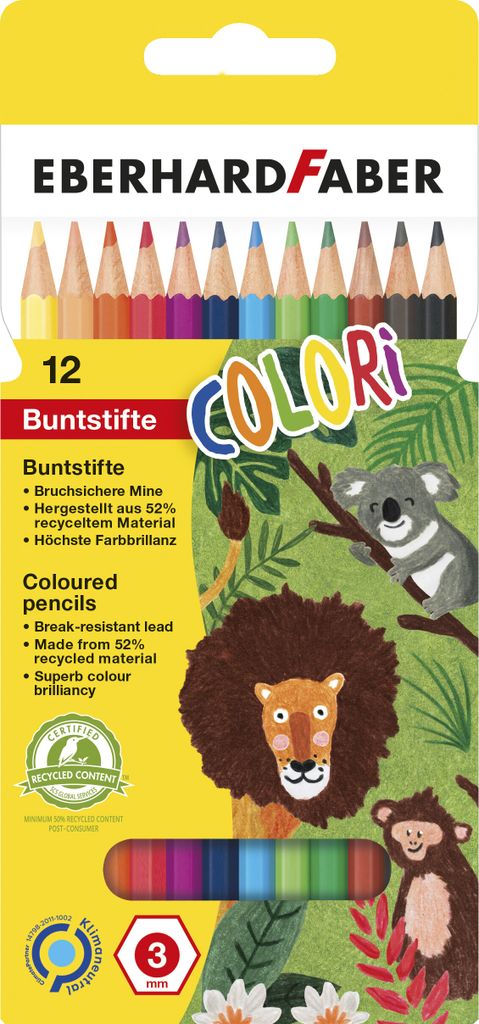 Eberhard Faber 514812 - Hexagonal-Buntstifte, 12er Produktbild 