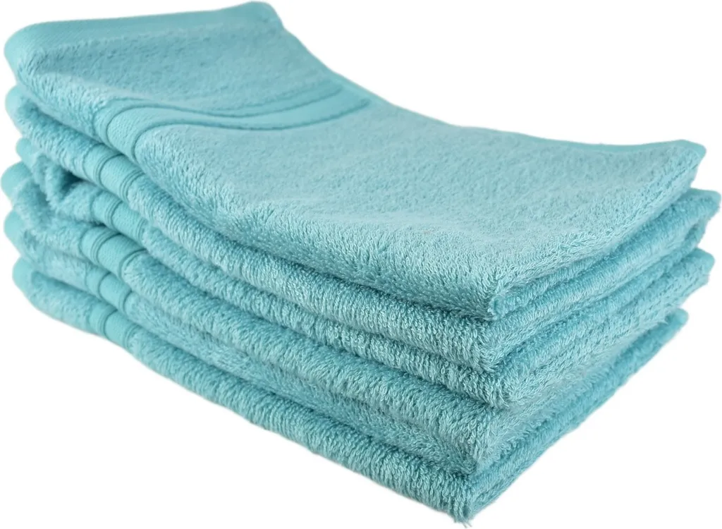 Set 6 Asciugamani Ospite 30x50 cm in Bambù Turchese | Alta Qualità