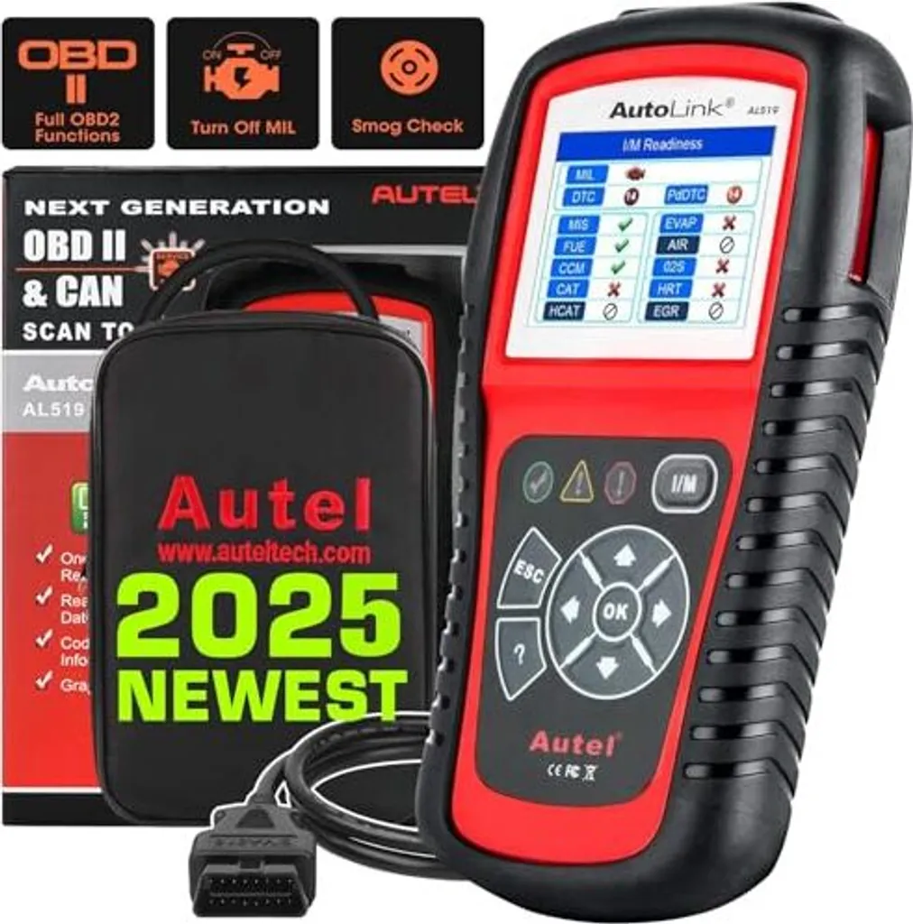 Autel Autolink AL519 OBD2 Scanner modalità avanzata 6-Check Engine Code Reader, strumento diagnostico auto universale One-Click Smog Check, DTC Breaker, migliorato
