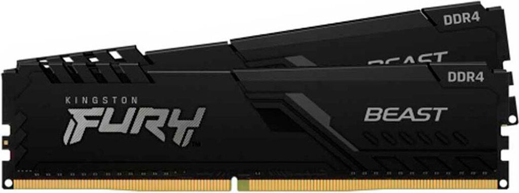 DDR4  32GB PC 3200 CL16 Kingston KIT (2x16GB) FURY Beast Bl Produktbild 
