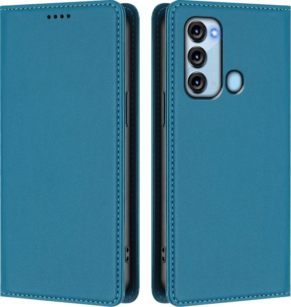 Custodia per cellulare per itel S17/itel Vision 3,PoliuretanoLeather Flip Cover Custodia magnetica antiurto con supporto Blu