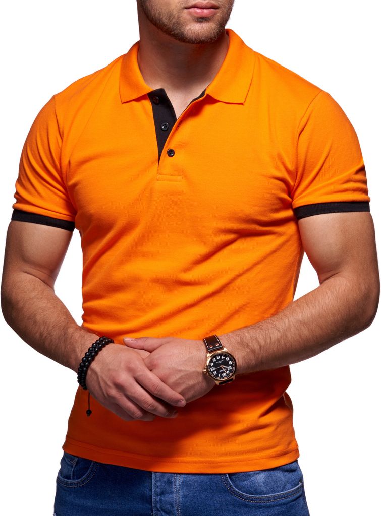 Style-Division Herren Poloshirt für Herren in Piqué-Qualität Polohemd Basic Polo-Hemd T-Shirt