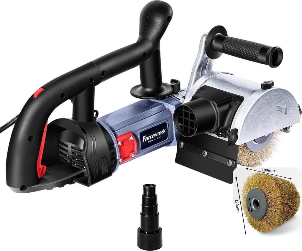 Satiniermaschine Bürstenschleifer 1500 W inkl. Stahldraht Bürste