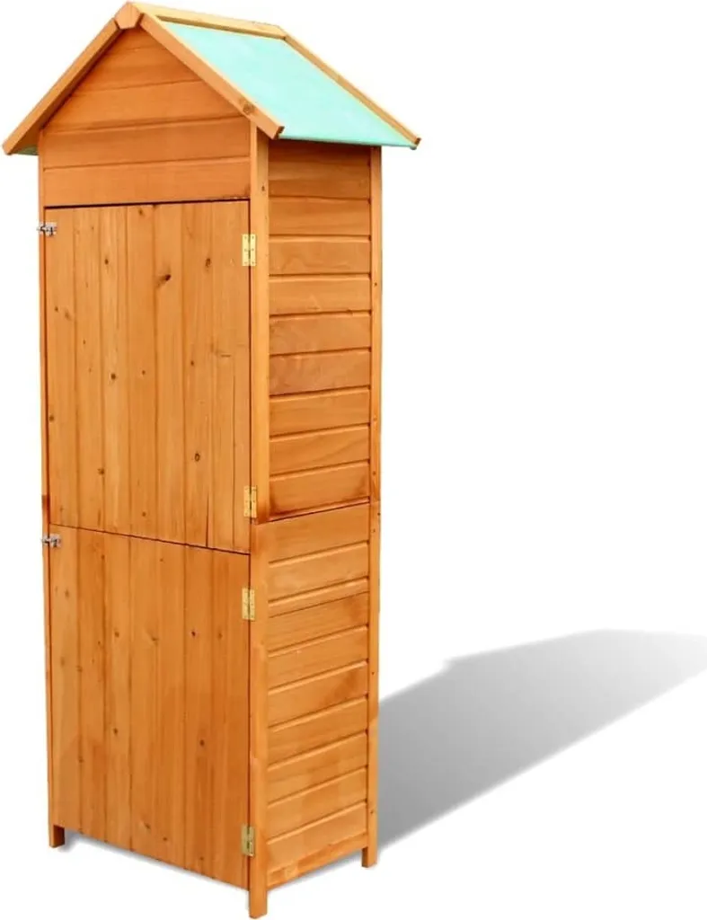 Rangement de jardin pour balcon et terrasse marron 42,5x64x190 cm