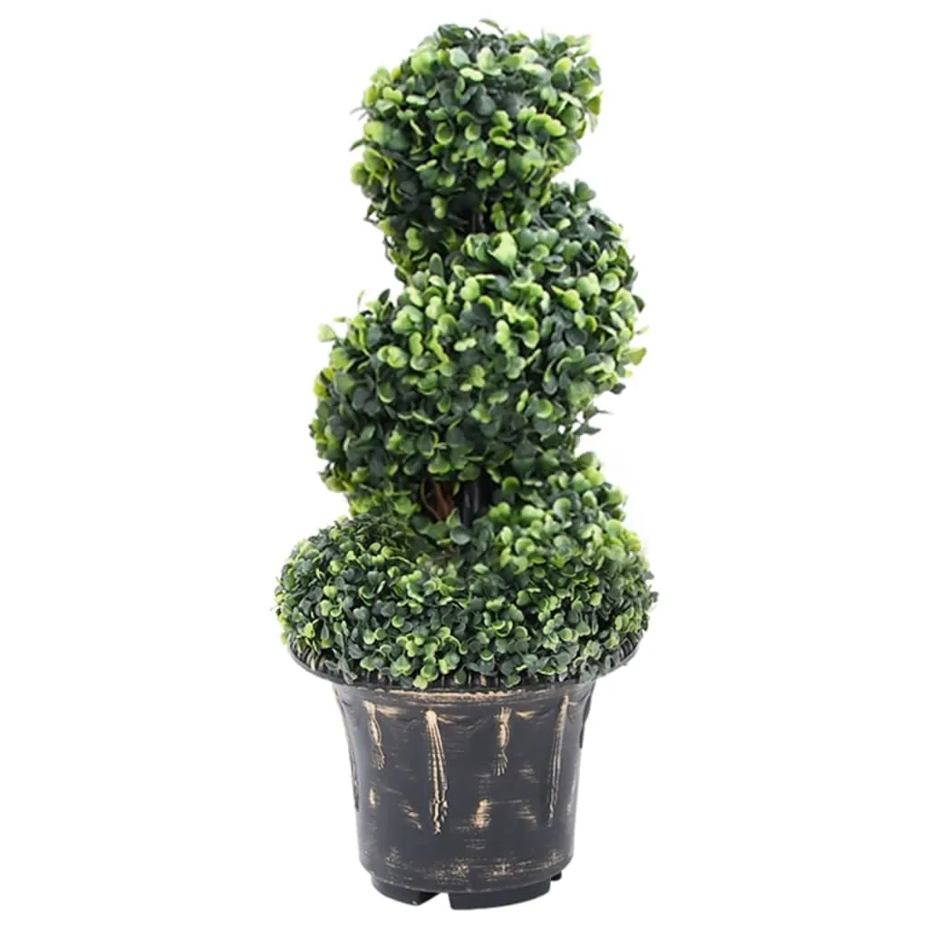 vidaXL Bosso artificiale con vaso a spirale verde 59 cm - 5