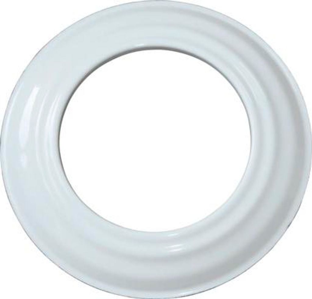 BERTRAMS Rosette Ø120mm weiss, Weiß, Stahl, 12 cm, 1 Produktbild 