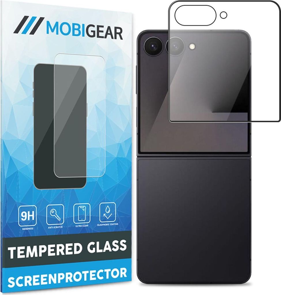 Mobigear Premium Samsung Galaxy Z Flip 7 Panzerglas Gehärtetes Glas Displayschutz - Hüllenfreundlich - Schwarz