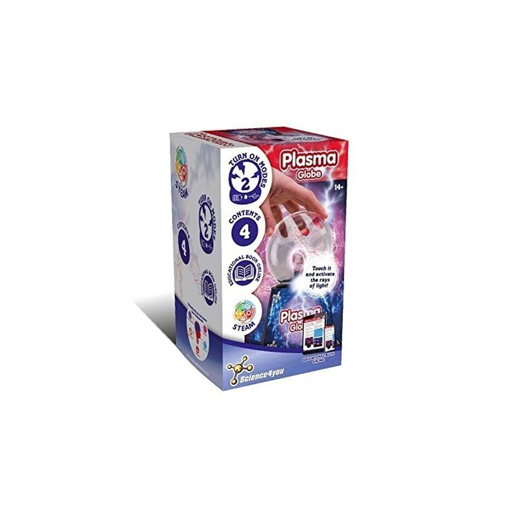 Science4you Plasma-Lampe für Kinder - Touch und Voice Activated Plasma Ball mit Nachtlicht SCIENCE 4YOU