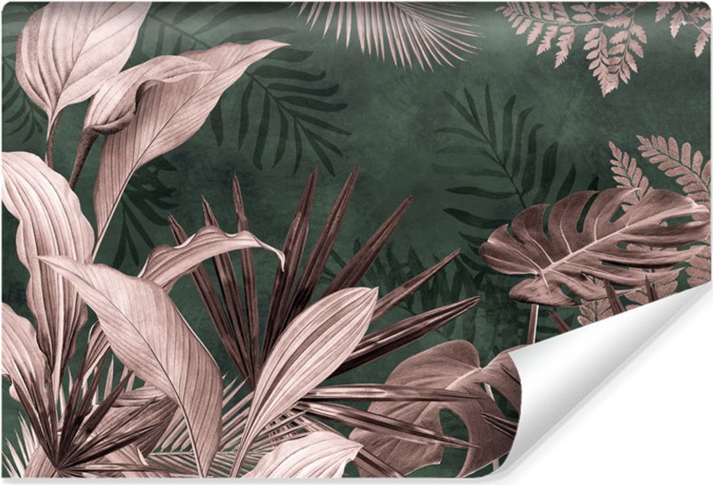 Muralo Vlies Fototapete BLÄTTER tropische Pflanzen Natur Wandtapete für Wohnzimmer Br. 460cm x Hö. 300cm