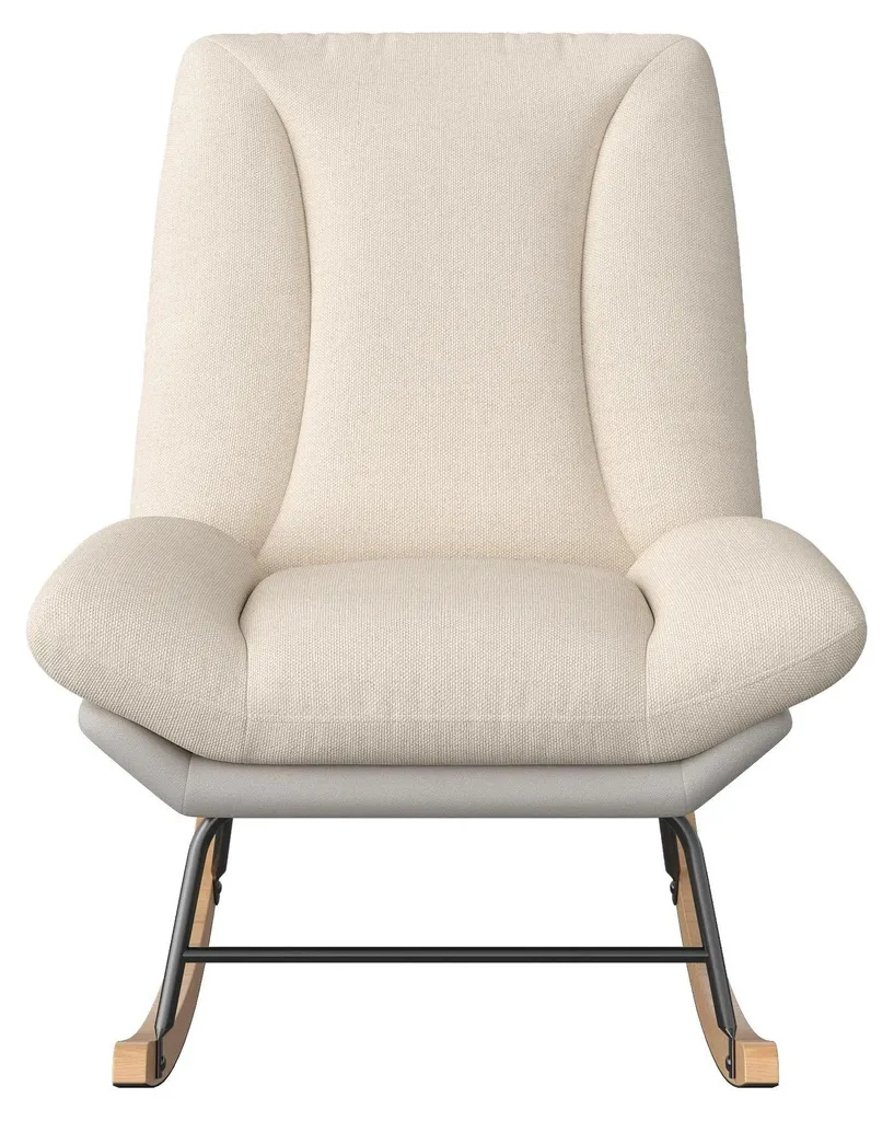 Rocking chair design beige StilB fauteuil relax avec assise réglable