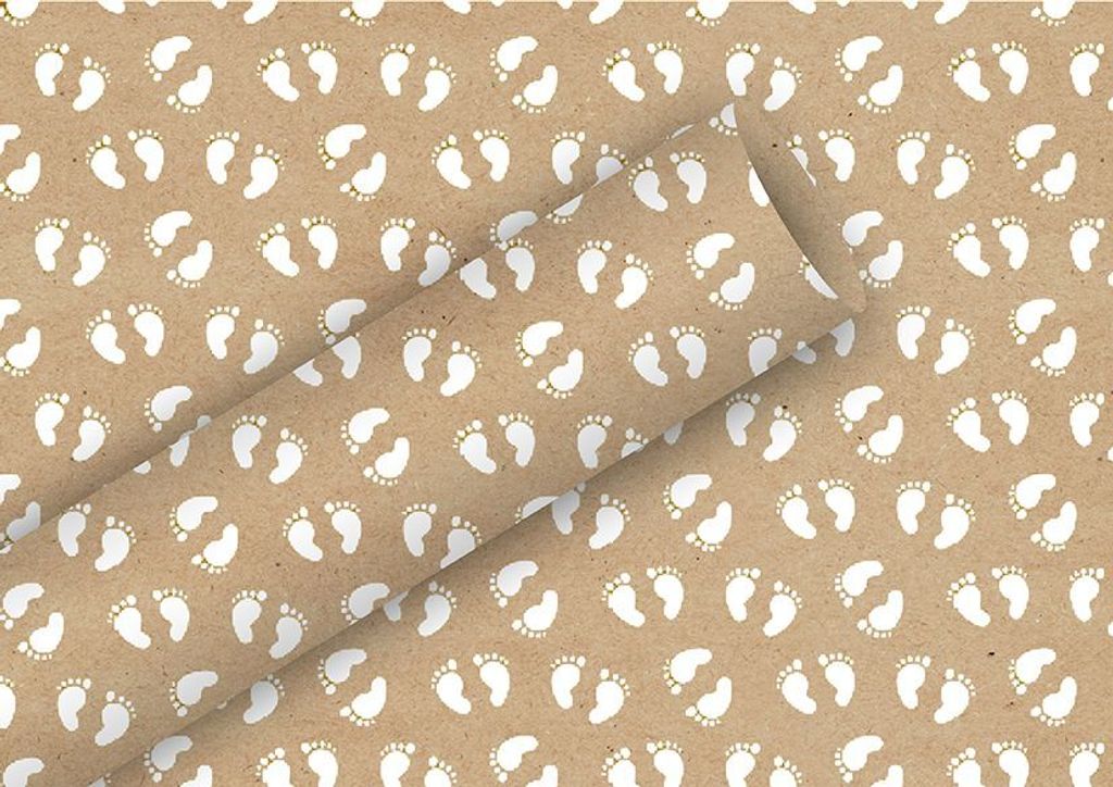 Braun & Company Geschenkpapier natur weiß 2 m x 70 cm