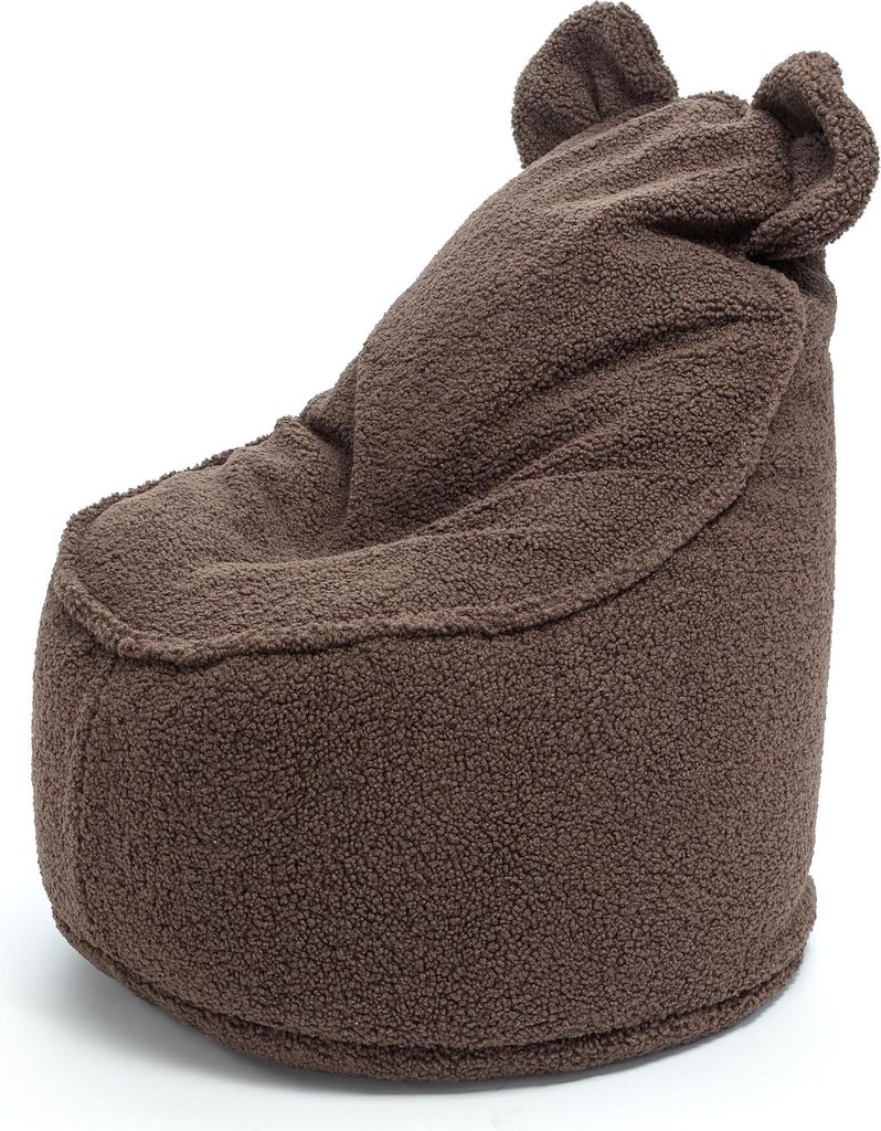 Ecopuf, Yoghi Pouf Sessel Sacco mit abnehmbarem Bezug, Farbe: Dunkelbraun