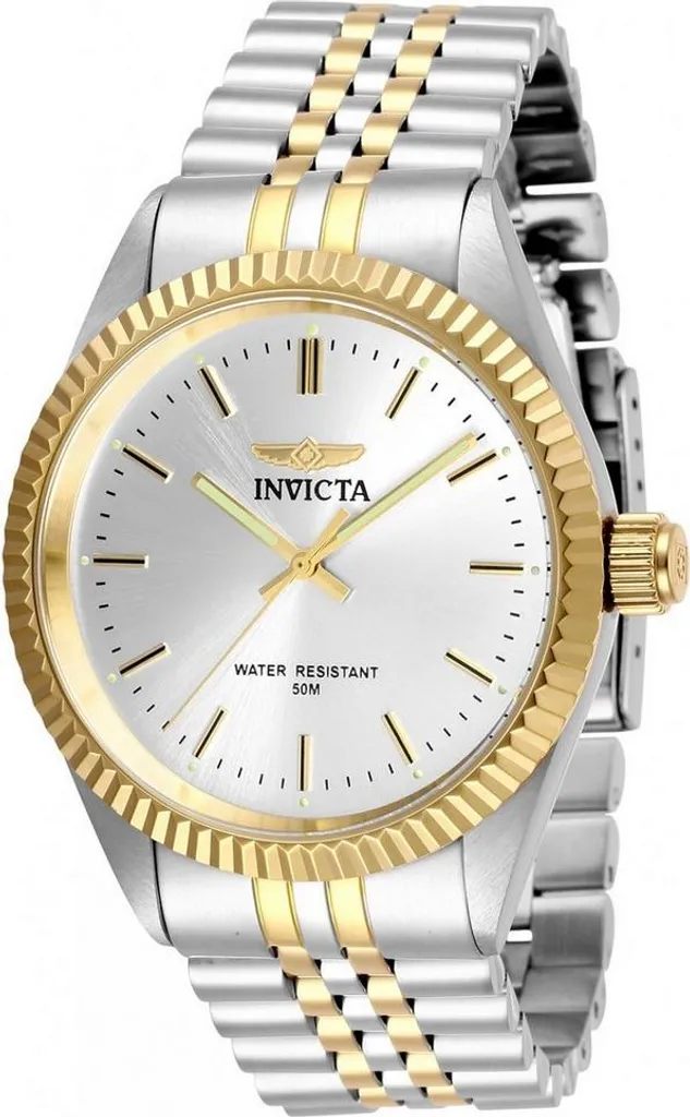 Invicta 29378 Montre Homme en Acier Inoxydable Argenté et Cadran Noir