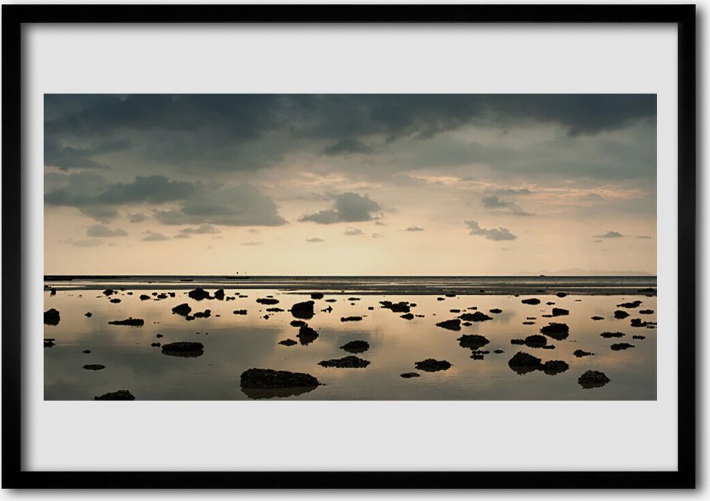 Bild 100x70 MDF-Rahmen Wandkunst Wasser Landschaft