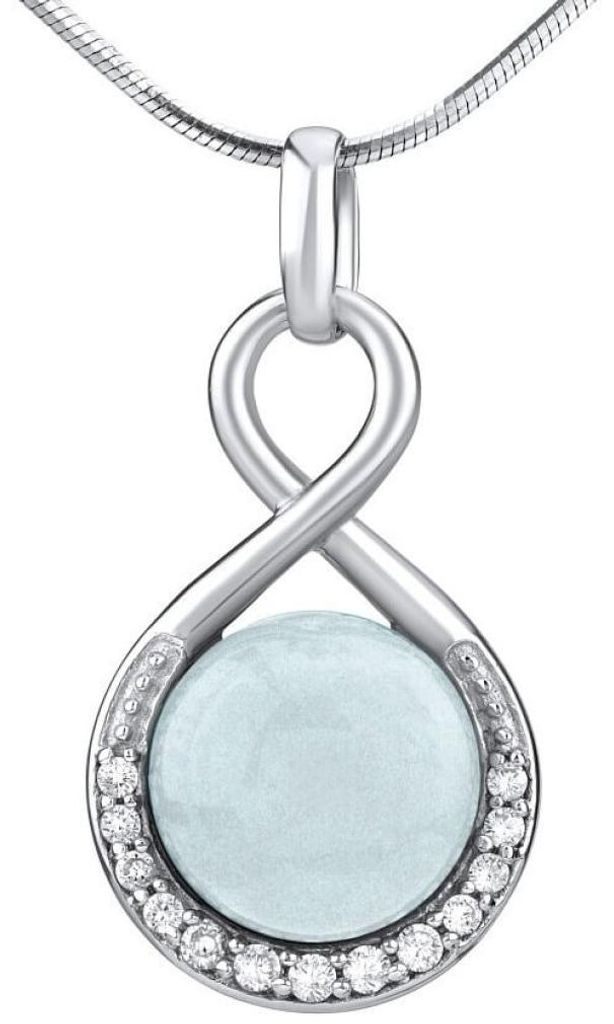Silver pendant with natural Aquamarine JST14709AQ
