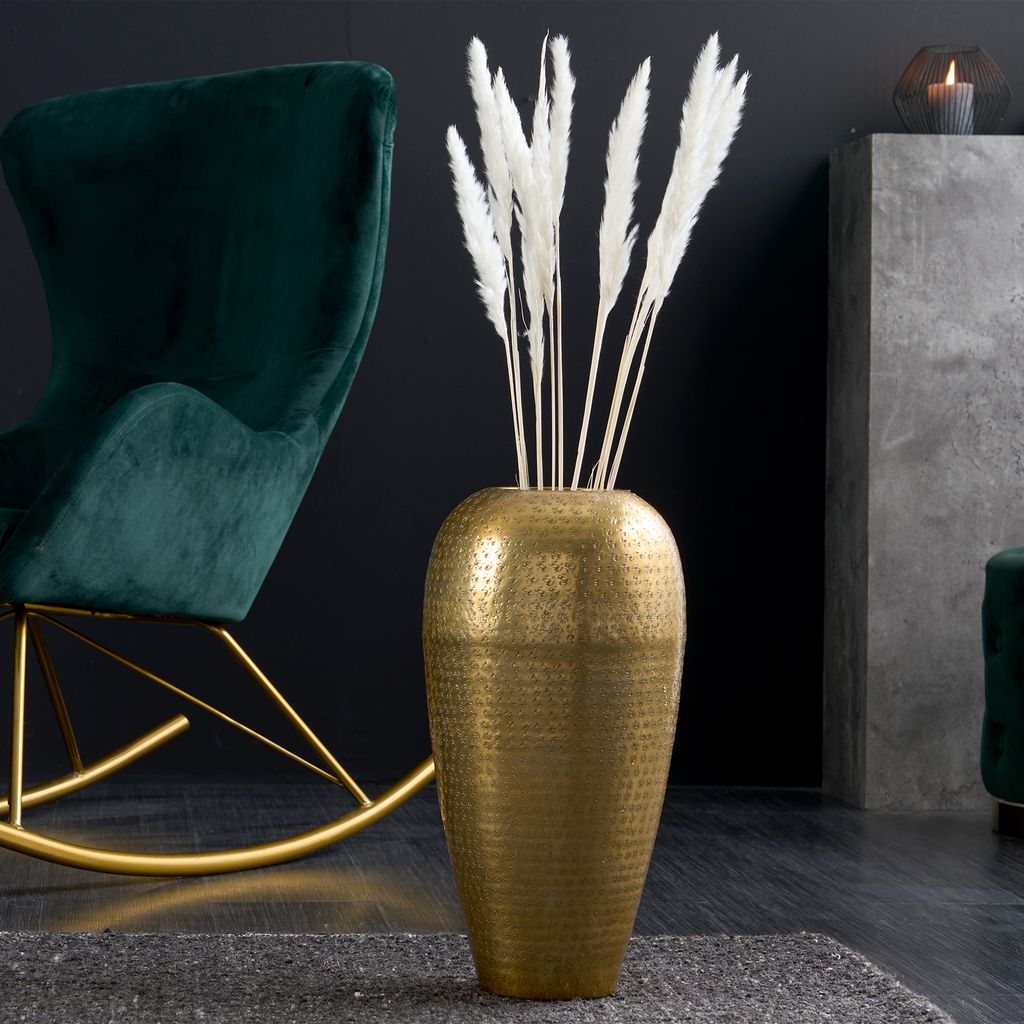 Elegante Vase ORIENTAL 49cm gold im Wild Hammerschlag Produktbild 