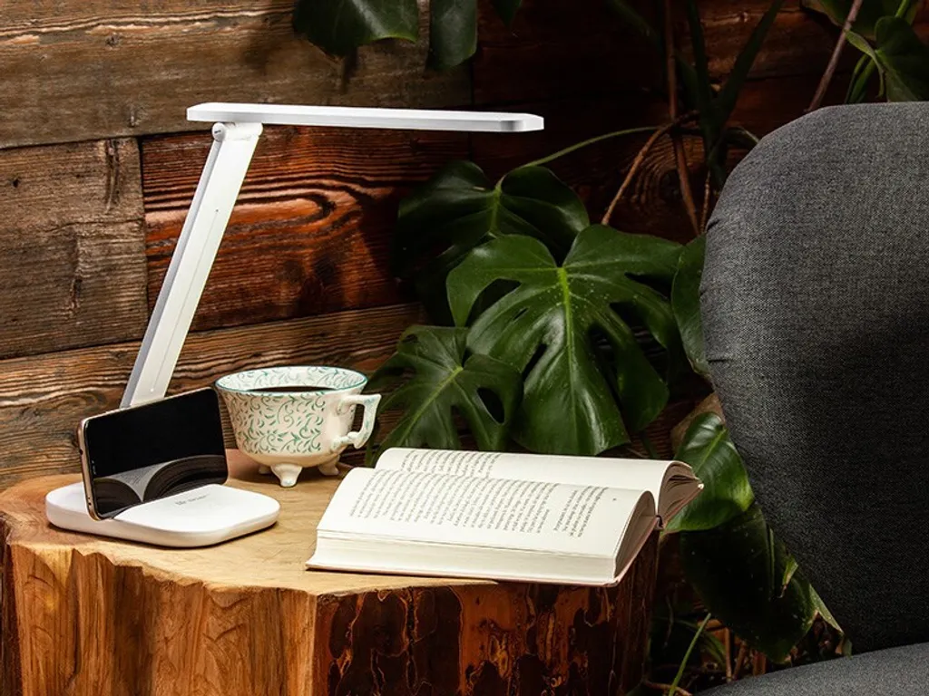 Lampe à poser Tracer Bianca LED design blanc avec éclairage basse conso - 3
