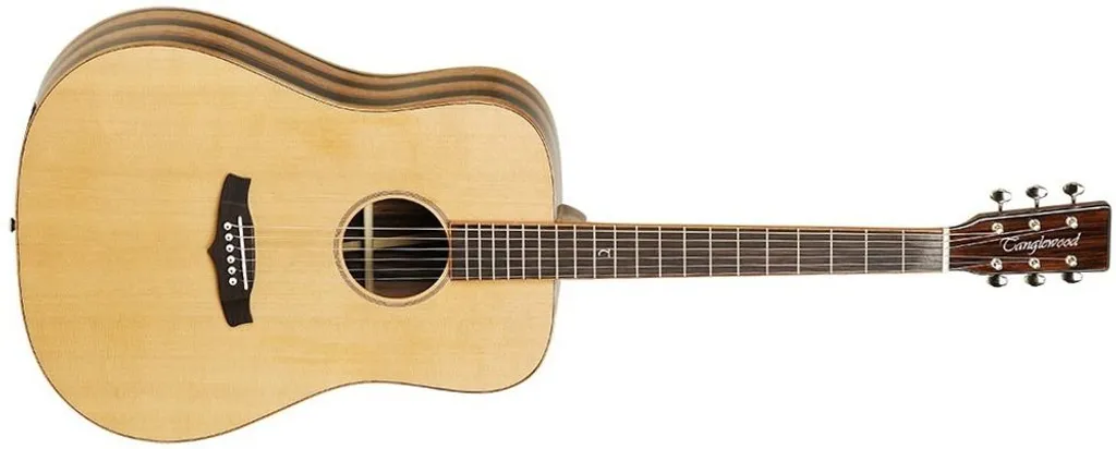 Tanglewood TWJD Guitare Acoustique Table Massive en Cèdre et Dos Amarante