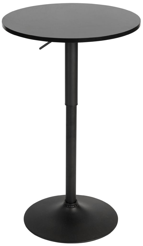 Table de bar Lamoni  - h85-106 cm x Ø60 cm - Noir/noir Image du produit 