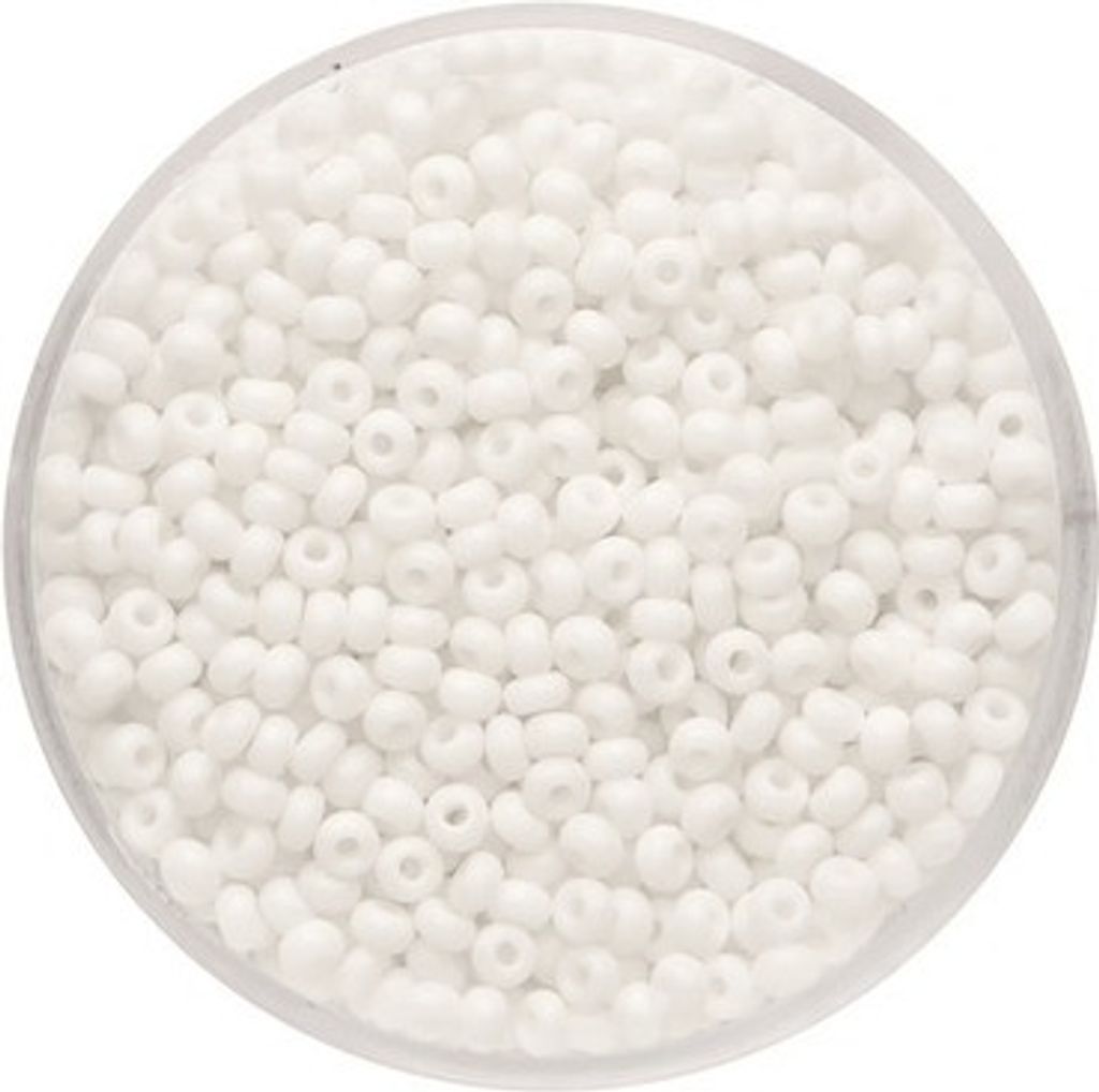 Rocailles satt weiß 2,6 mm 17 g