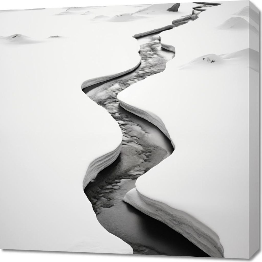 Bild 70x70cm Frostspalten