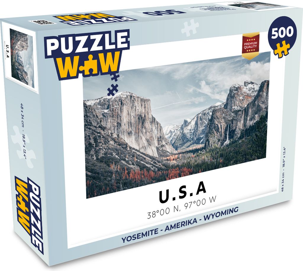 MuchoWow Puzzle 500 Teile Yosemite - Amerika - Wyoming - 500 Teile - Kinder - Selberbauen - Puzzlespiele
