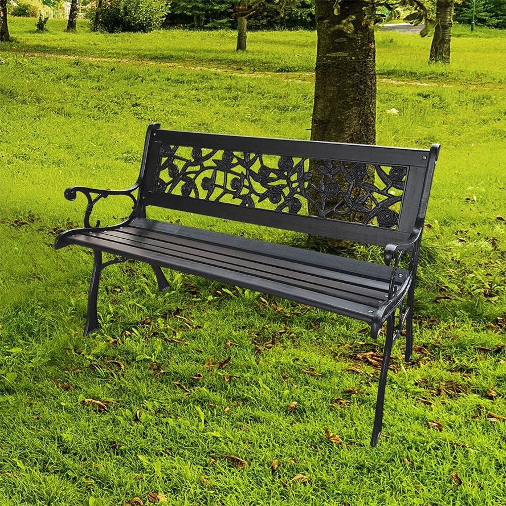 Rosen-Parkbank Schwarz Produktbild 