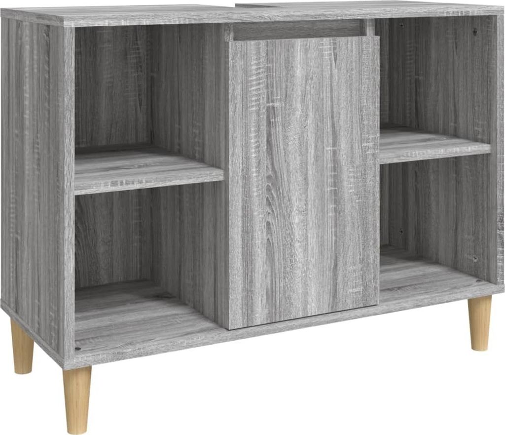 Waschbeckenunterschrank Grau Sonoma 80x33x60 cm Holzwerkstoff