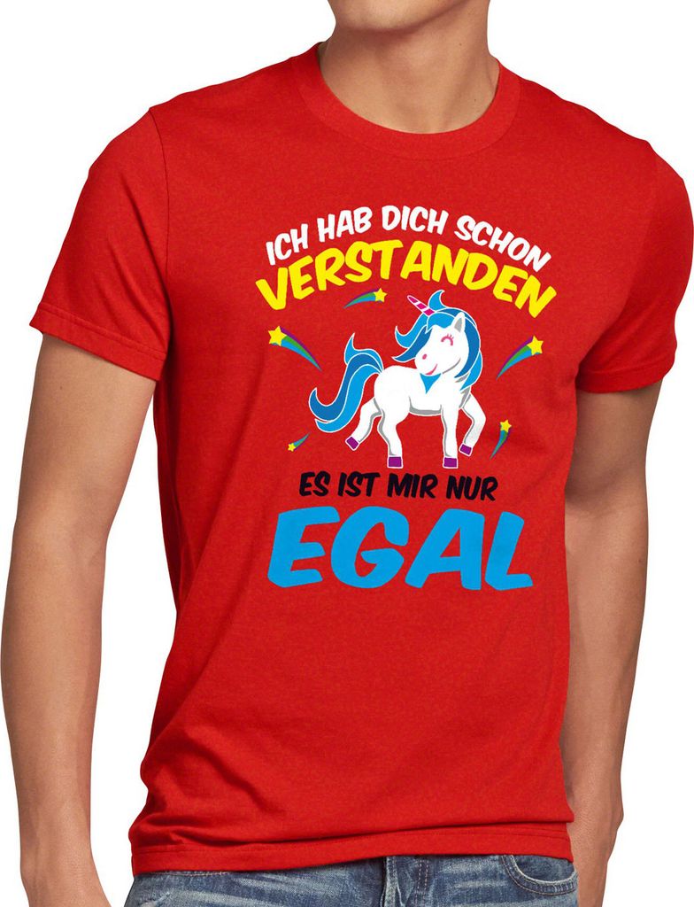 BaumwolleCloud Ich hab dich schon verstanden - es ist mir nur egal Herren T-Shirt Einhorn Unicorn