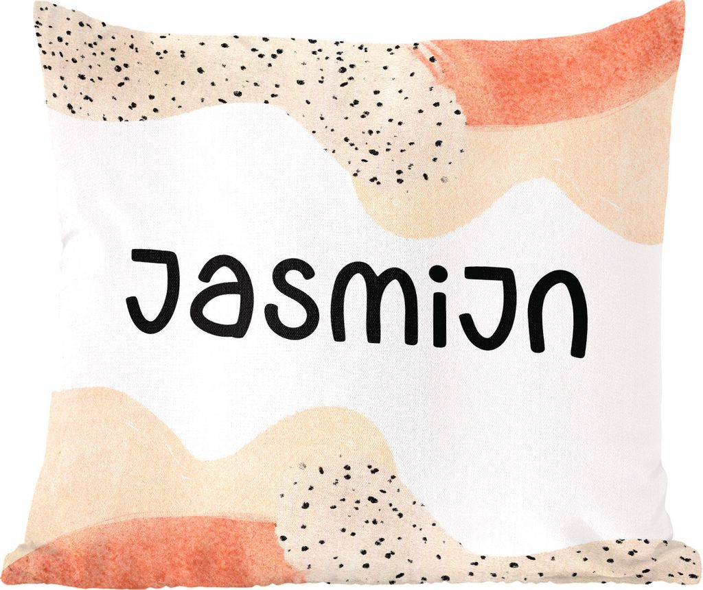 MuchoWow Zierkissen Sofakissen Wohnzimmer Dekokissen 60x60 cm Jasmin - Pastell - Mädchen - Sitzfläche - Foto Polster